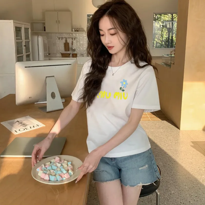 『S-XL』美人度アップ 元気いっぱい 柔らかい フレンチ ムード スリム 軽量 通気性 Tシャツ