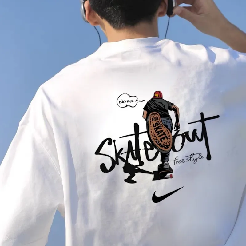 『S-3XL』元気いっぱい トレンド シンプル カジュアル 快適 通気性 Ｔシャツ