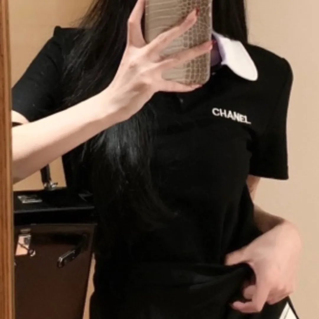 『S-L』プレミアム素材使用 洗練されたデザイン 大人可愛い フェミニン トレンディ モード系 Ｔシャツ スカート