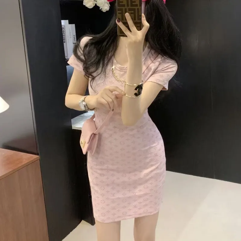 『S-L』美人度アップ スウィート ガーリッシュストレッチ 着瘦せ ソフトジャカード ニットドレス