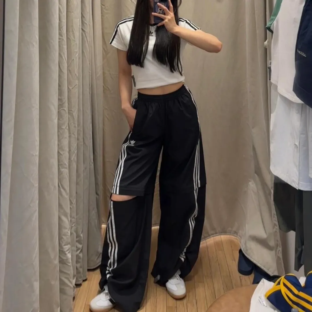 『M-2XL』脱着可能 2ウェイパンツ ショート＆ワイドパンツに変形できる 多機能デザイン ジャージーパンツ