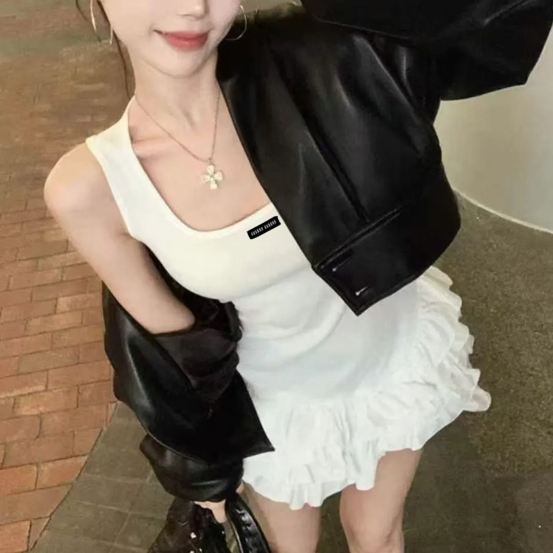 『S-L』少女らしさ満点 質感が良い 脚長効果 裾のプリーツ ケーキスカート キャミソールドレス