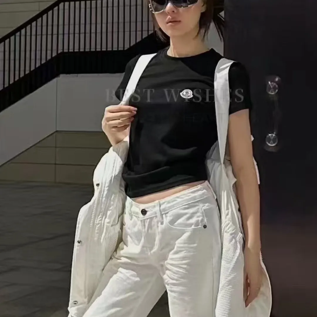 『S-XL』スタイルアップ間違いなし 季節を先取り 高見えデザイン スキニーフィット モノトーン Tシャツ