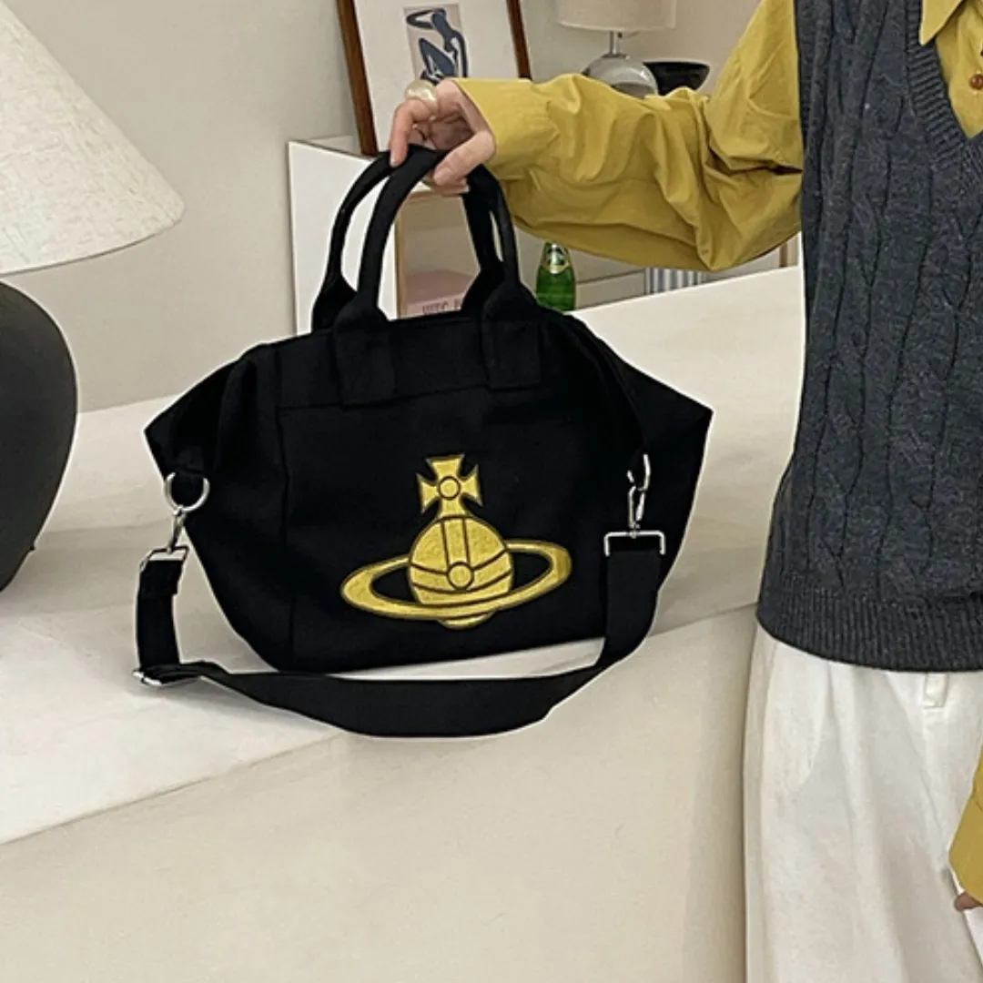 キャンバストート アメリカン INS風 ミレニアル Y2K ビッグサイズ トートバッグ 手提げ ショルダーバッグ