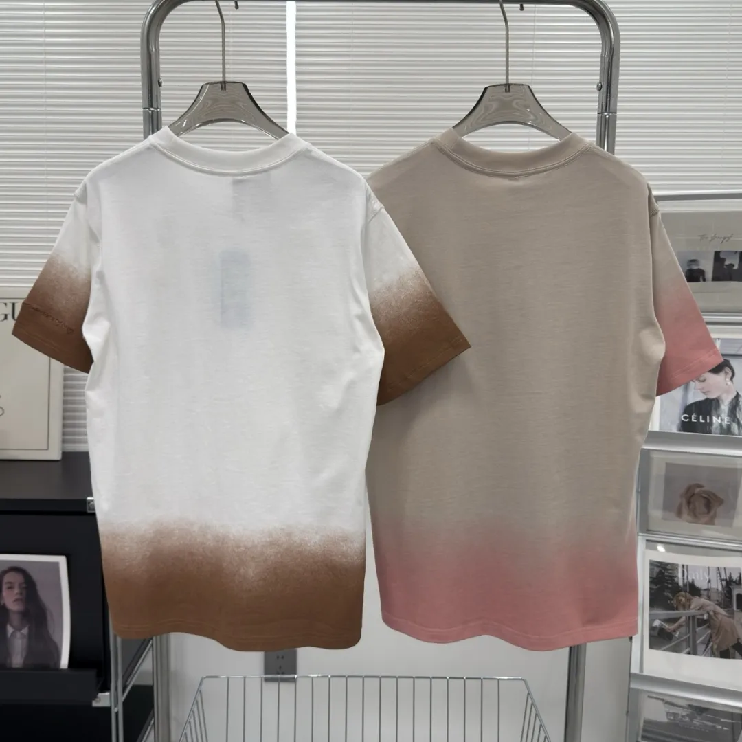 『S-2XL』ベーシック 汎用 綿100% グラデーション オーバーサイズ グラデーション半袖