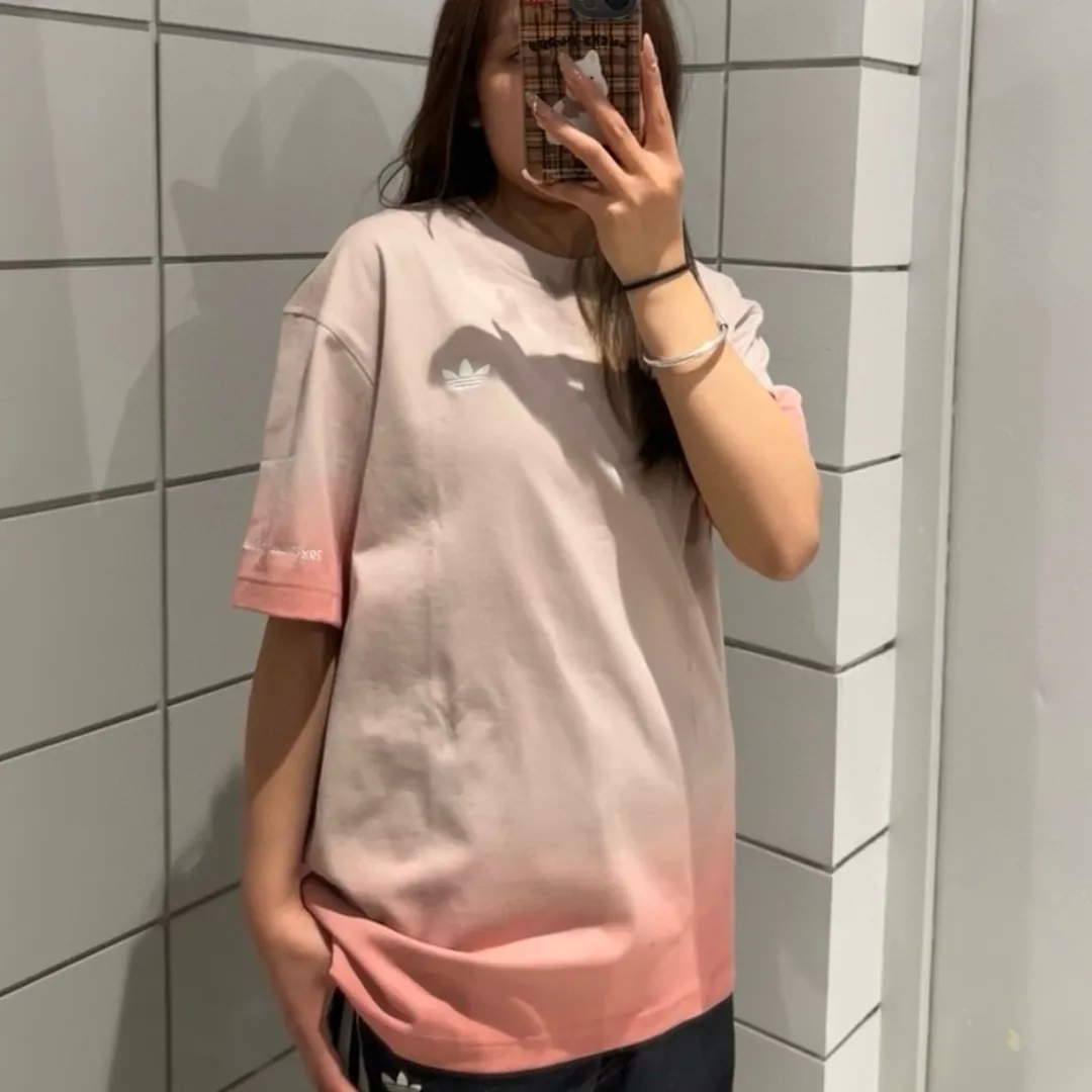 『S-2XL』ベーシック 汎用 綿100% グラデーション オーバーサイズ グラデーション半袖