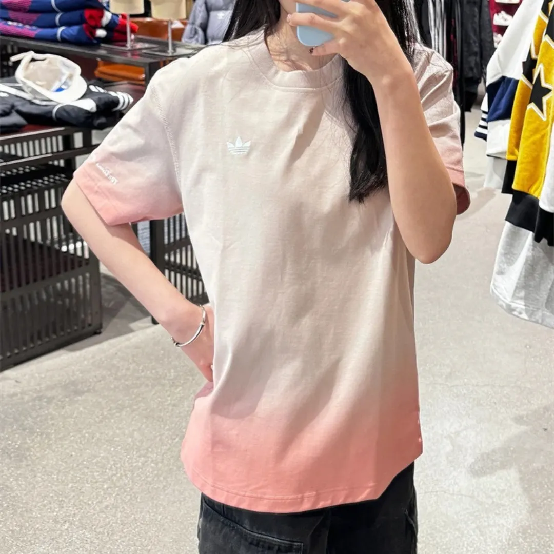 『S-2XL』ベーシック 汎用 綿100% グラデーション オーバーサイズ グラデーション半袖