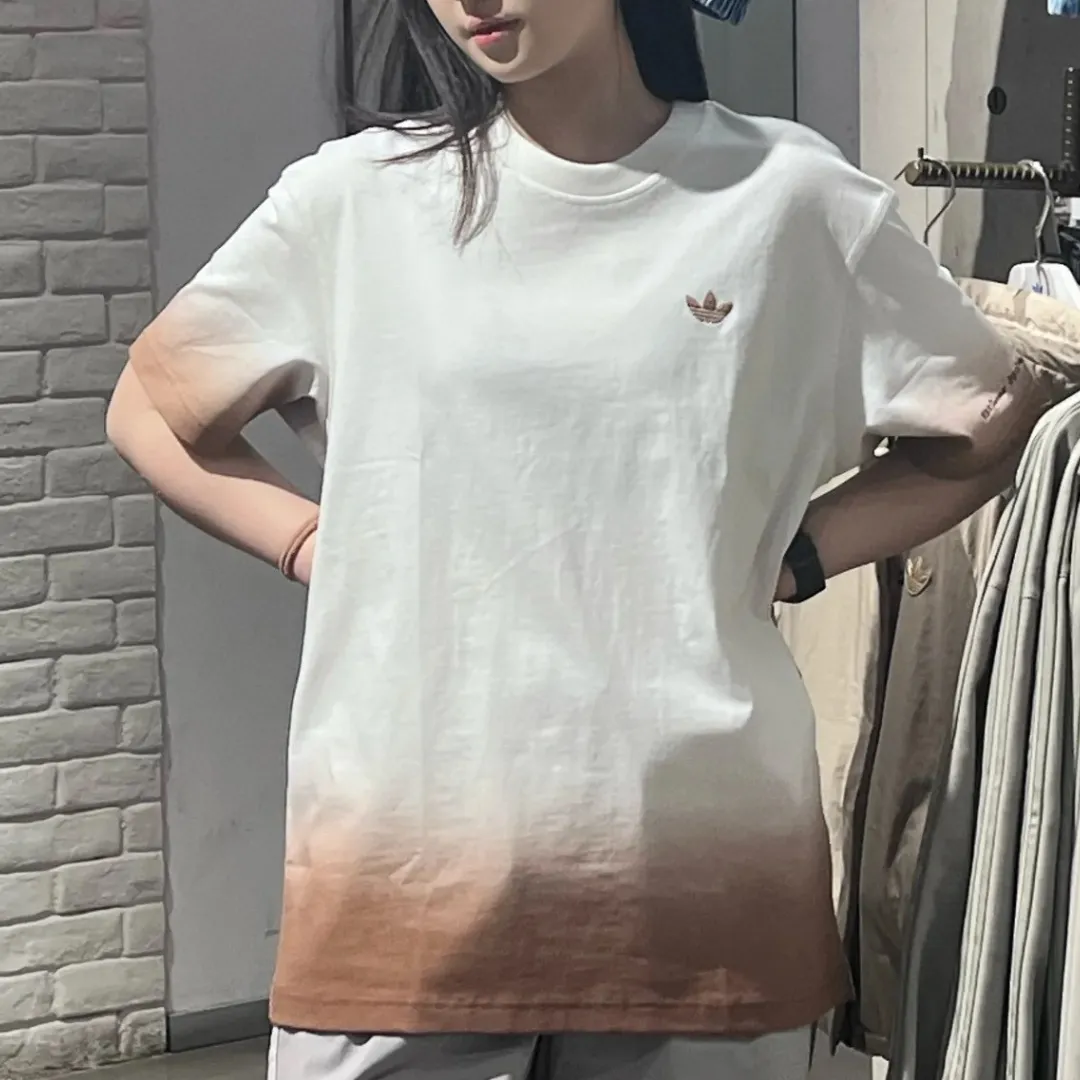 『S-2XL』ベーシック 汎用 綿100% グラデーション オーバーサイズ グラデーション半袖
