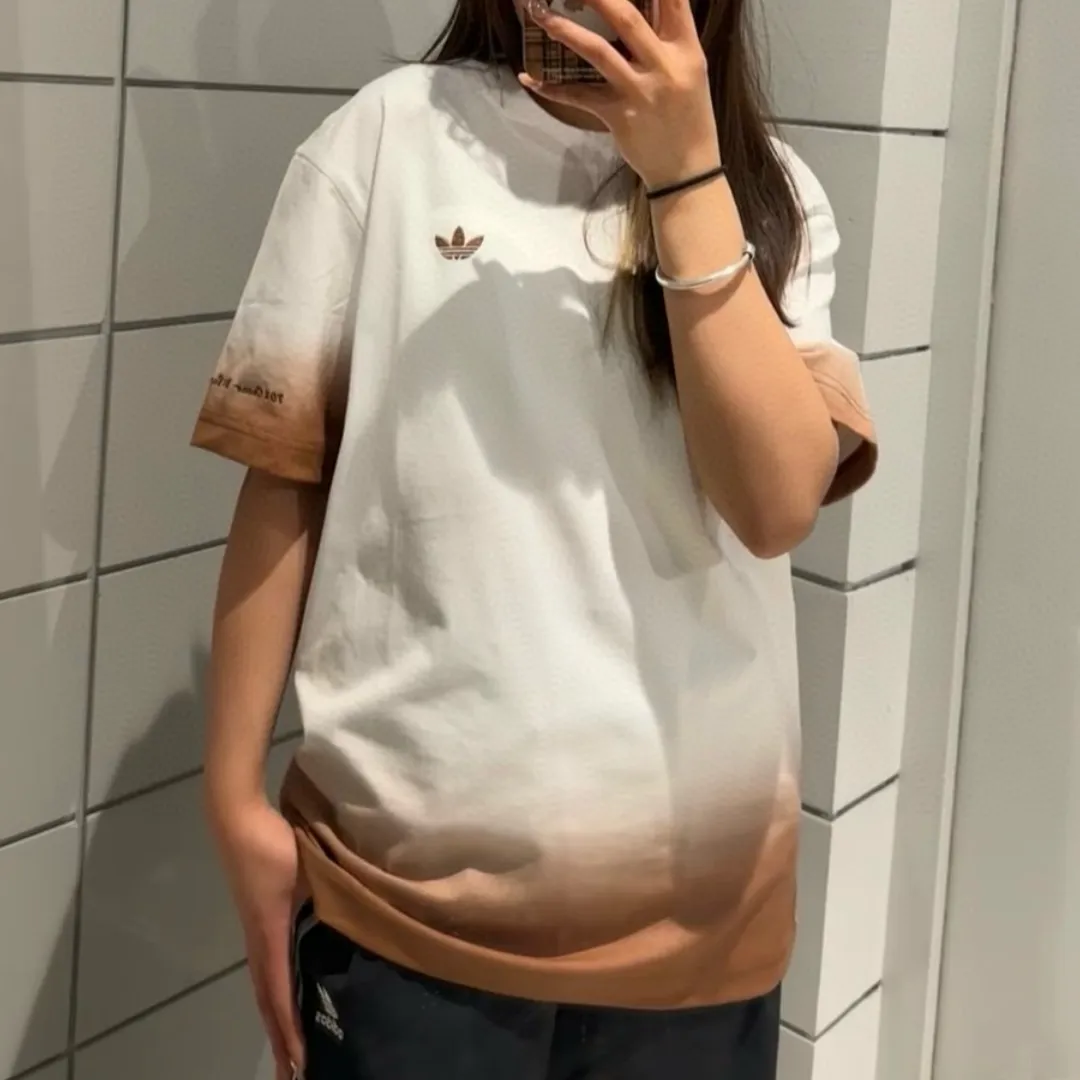 『S-2XL』ベーシック 汎用 綿100% グラデーション オーバーサイズ グラデーション半袖