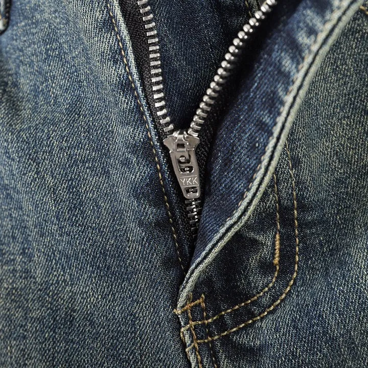 『S-2XL』クラシック ウォッシュ レトロ メンズ スリム スキニー ジーンズ