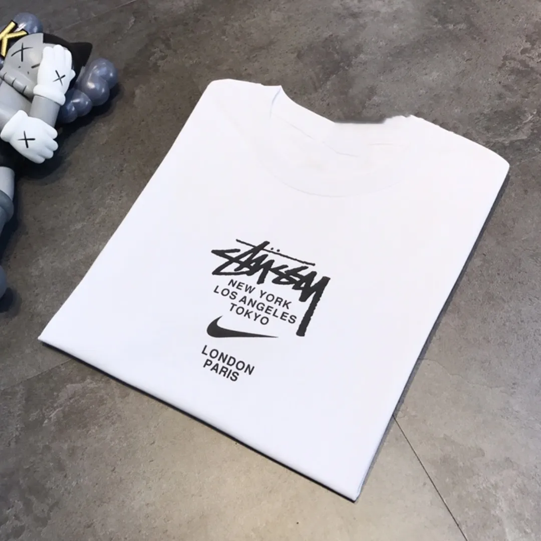 『S-4XL』オシャレ度UP 季節を先取り 特別コラボモデル ゆったりシルエット モノトーン Ｔシャツ