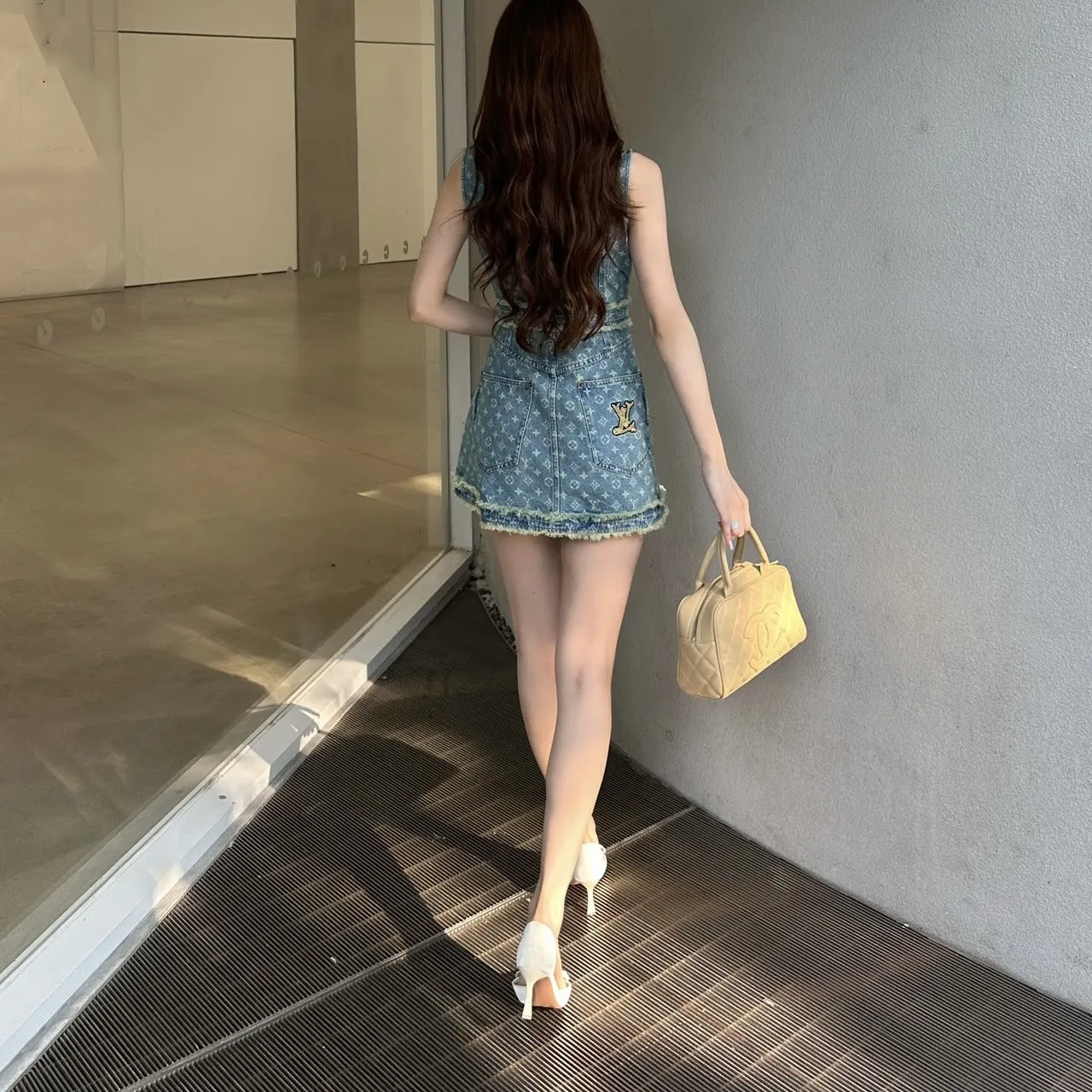 『S-L』大人可愛い 着るだけで特別感 ファッション誌掲載 モード系 ヴィンテージ風 ベストドレス ワンピース