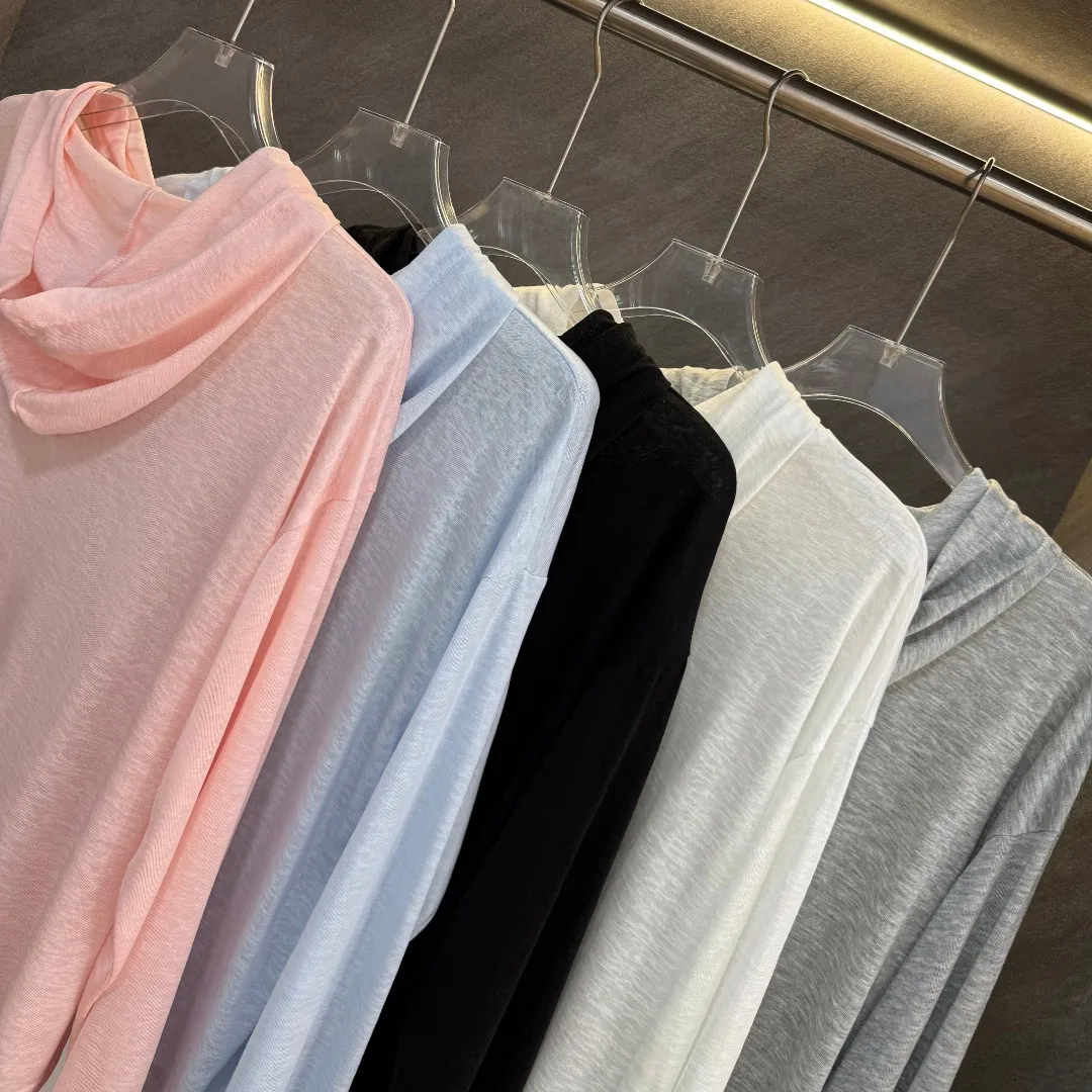 『S-L』フード 優しく甘い 爽やかで上品 高級 肌触り快適 マルチカラー UVカット アウター