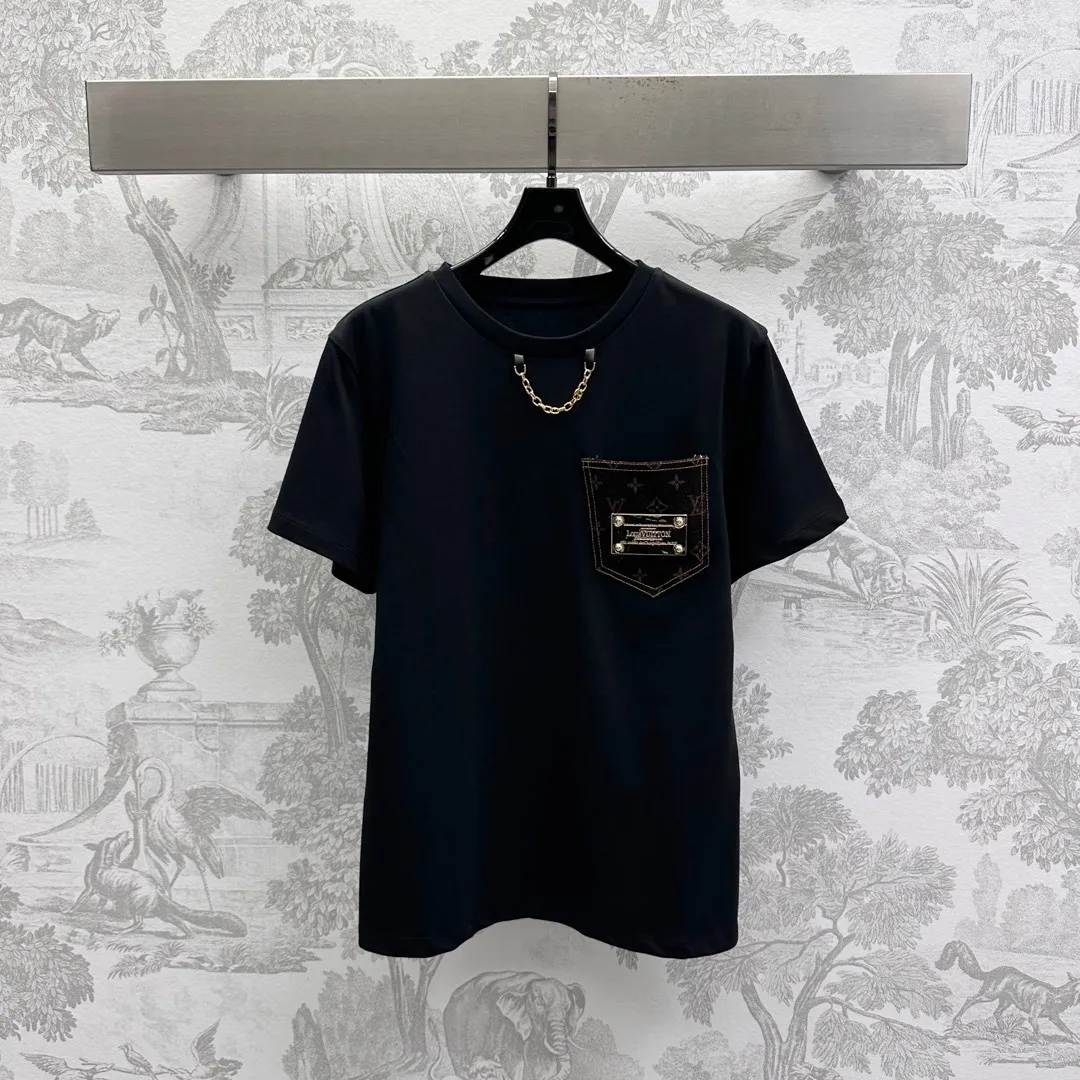 『S-L』おしゃれ 綿100% 通気快適 デニムポケットデコ プリントポケットTシャツ プリントデニムスカート