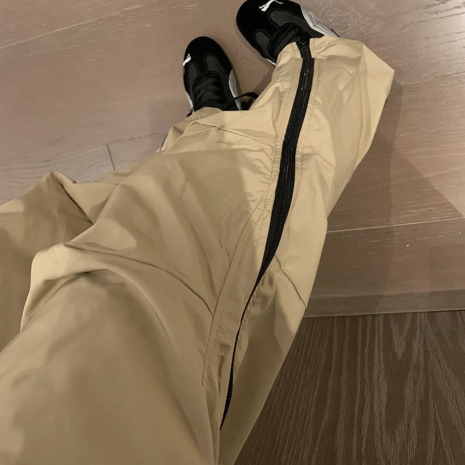 『S-L』ヒット クール ファスナー アクティブ セクシー 通気性 涼感 カジュアル カーゴパンツ