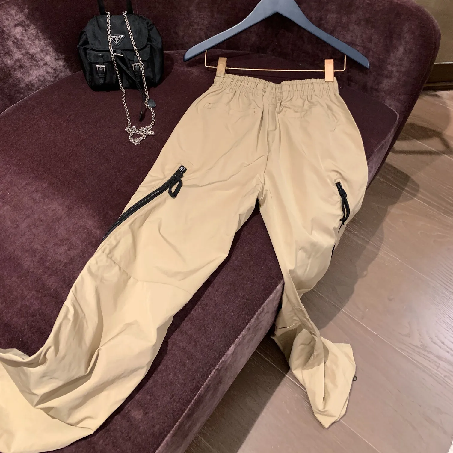 『S-L』ヒット クール ファスナー アクティブ セクシー 通気性 涼感 カジュアル カーゴパンツ