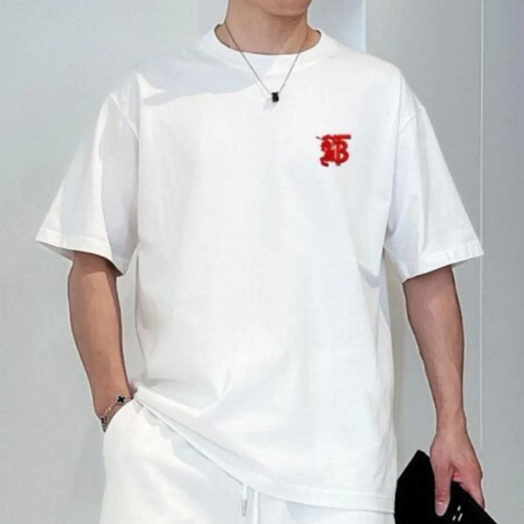 『M-4XL』着心地バツグン デイリー使いに最適 ゆったりシルエット モノトーン刺繍Ｔシャツ ショートパンツ セット