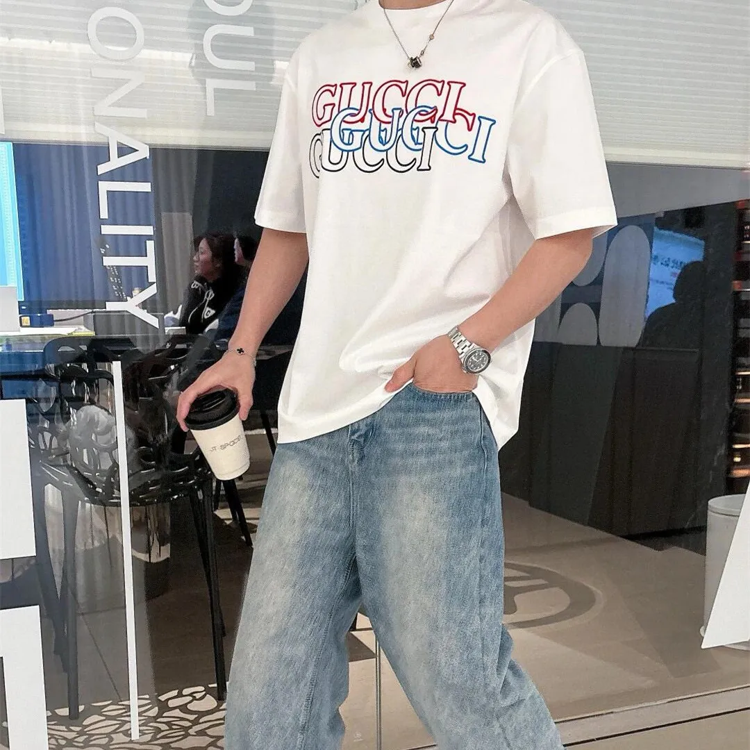 『S-4XL』コーディネートの主役 スタイルアップ間違いなし 体型カバー プリント Tシャツ