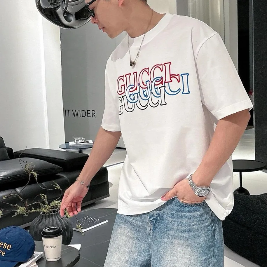 『S-4XL』コーディネートの主役 スタイルアップ間違いなし 体型カバー プリント Tシャツ