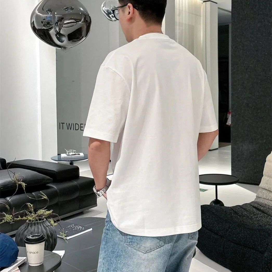 『S-4XL』コーディネートの主役 スタイルアップ間違いなし 体型カバー プリント Tシャツ