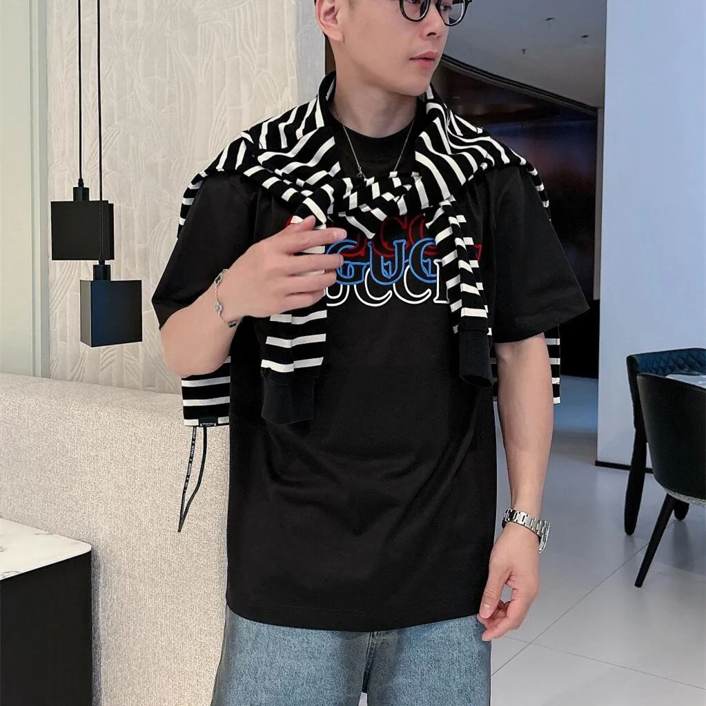 『S-4XL』コーディネートの主役 スタイルアップ間違いなし 体型カバー プリント Tシャツ