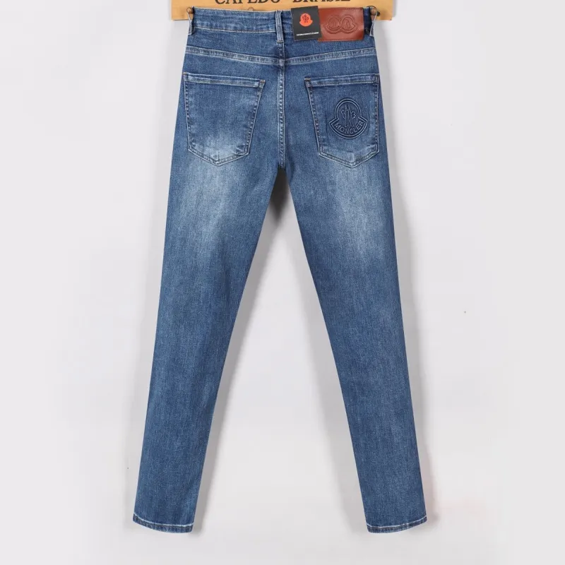 『S-2XL』 春夏用 高級ヴィンテージウォッシュ加工 カジュアルスリムストレートデニムパンツ