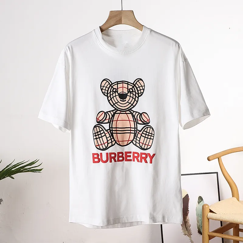 『S-4XL』夏 新作 オーバーサイズ ルーズシルエット かわいいクマ プリント クルーネック 半袖Tシャツ