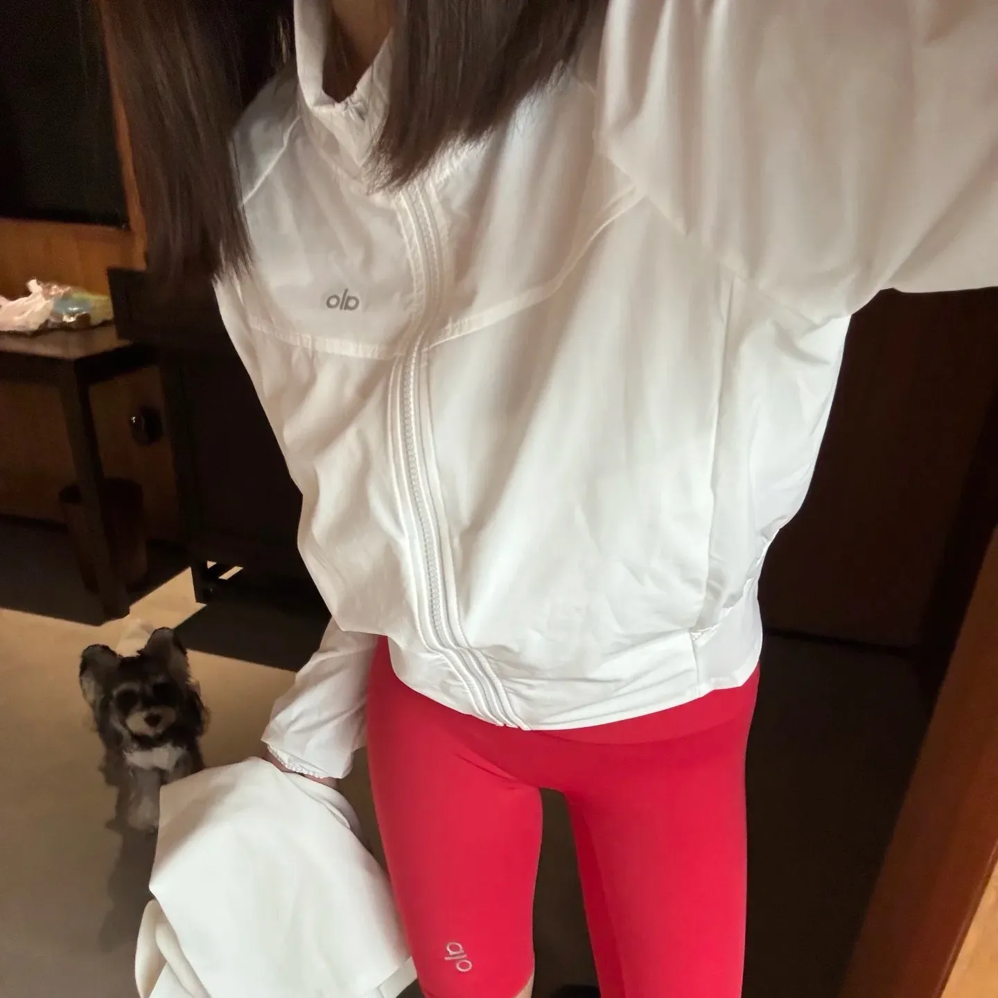 『S-L』テニス風 クール フィットカット 軽量 通気性生地 UVカット シルエット強調 アウター