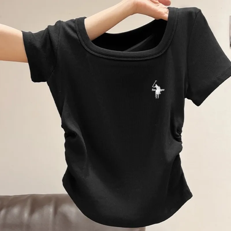 『S-XL』気質満点 好感度100％ ファッション ラウンドネック 4色選べる 無地 通気性 Ｔシャツ
