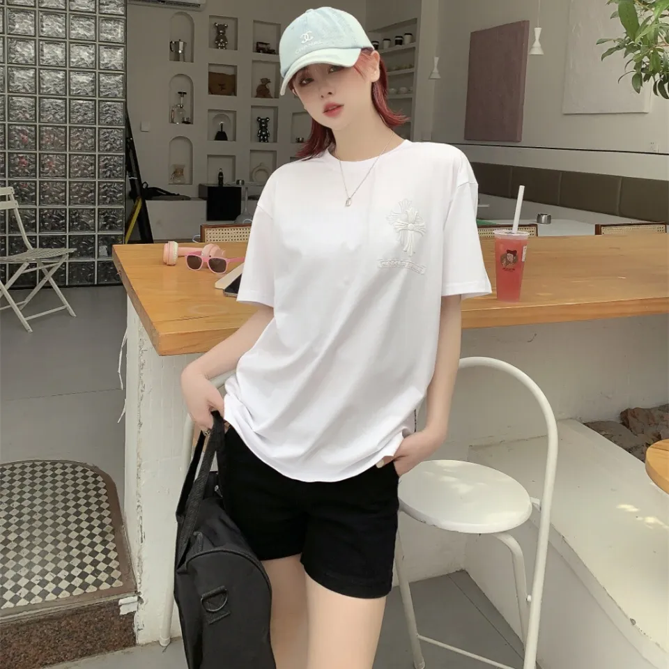 『フリーサイズ』快適 通気 クール 胸元 クラシック 発泡 クロス 花柄 綿100% オーバーラップ Tシャツ