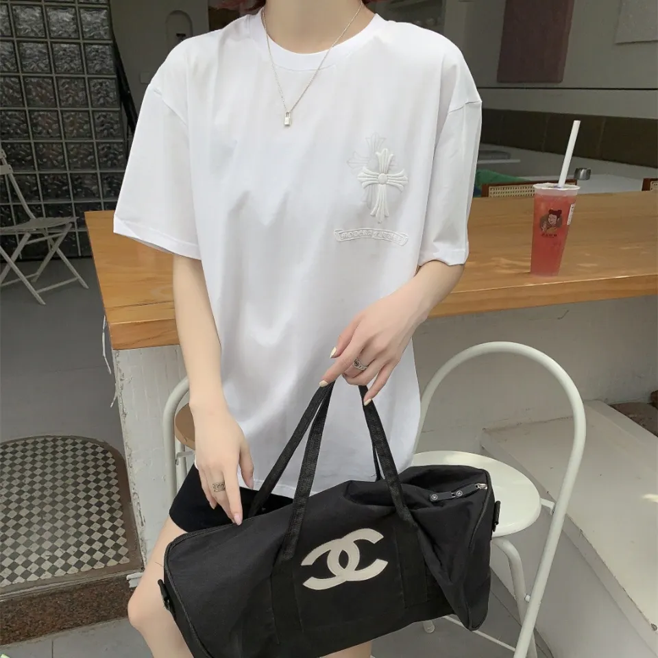 『フリーサイズ』快適 通気 クール 胸元 クラシック 発泡 クロス 花柄 綿100% オーバーラップ Tシャツ
