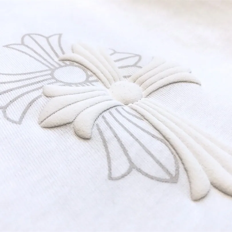 『フリーサイズ』快適 通気 クール 胸元 クラシック 発泡 クロス 花柄 綿100% オーバーラップ Tシャツ