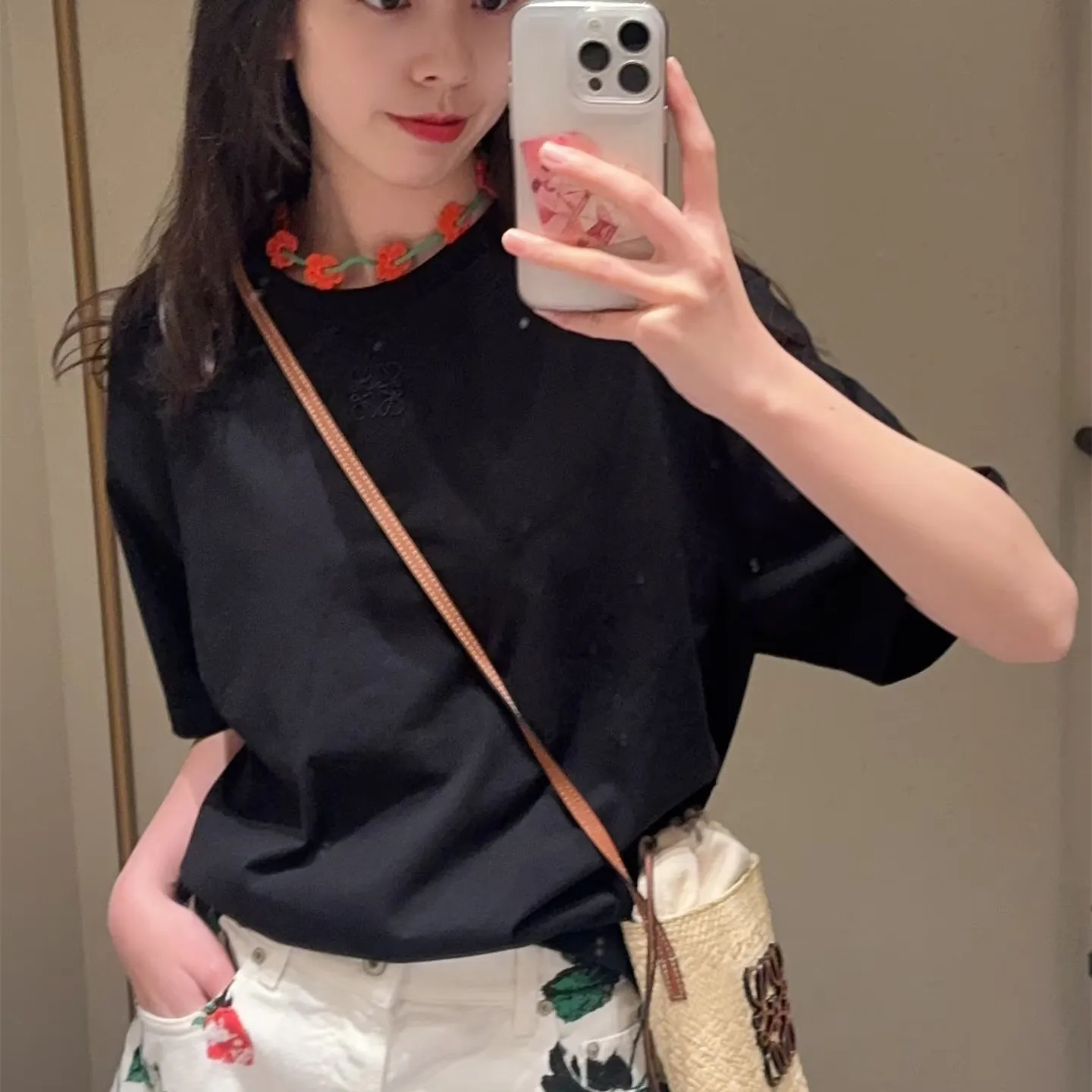 『S-4XL』合わせやすい おすすめ 大人らしい カジュアル クラシックシンプル 刺繍Ｔシャツ