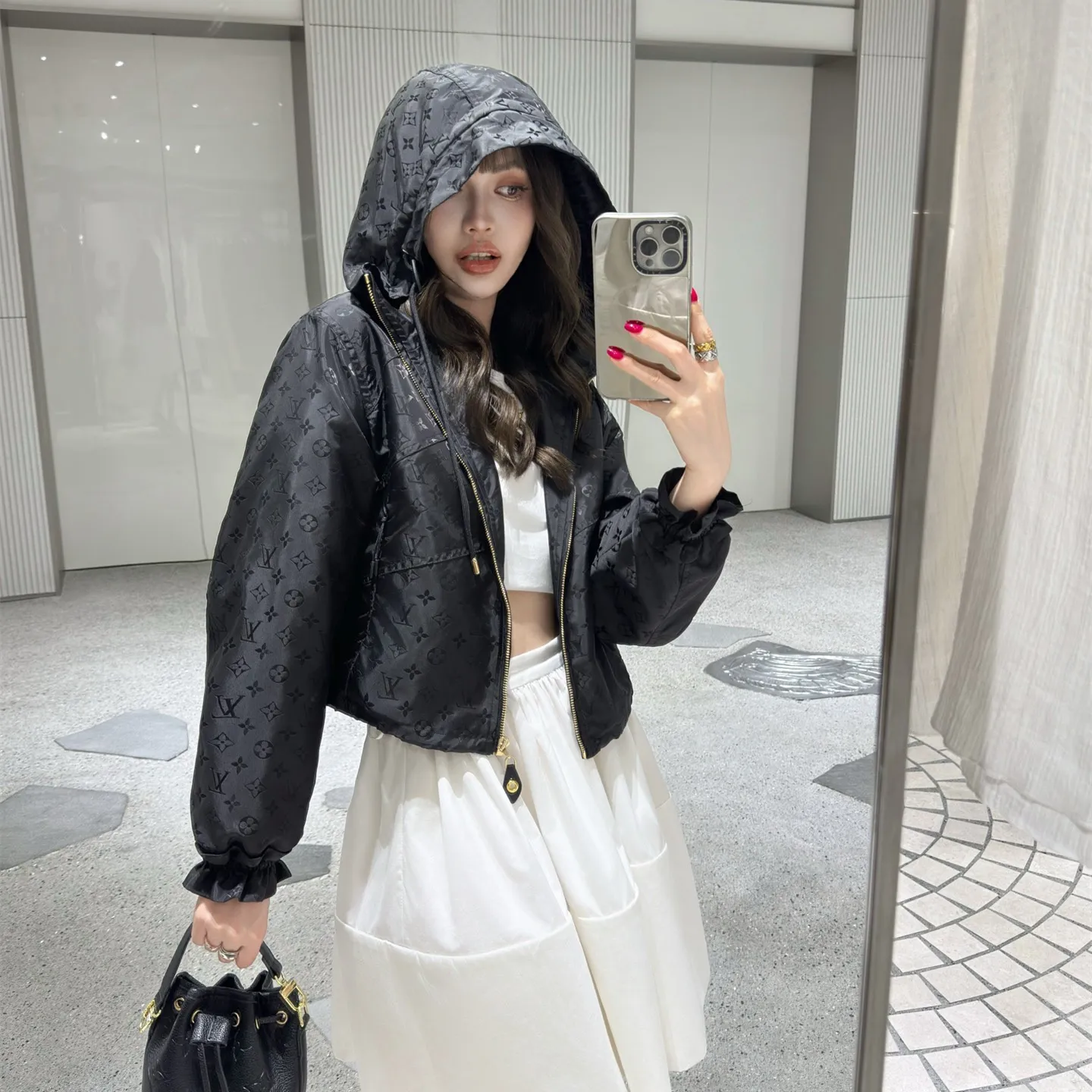 『S-L』大人気 着回し最強 高級感 テクスチャー 立体 裁断 上品 おしゃれ UVカット アウター