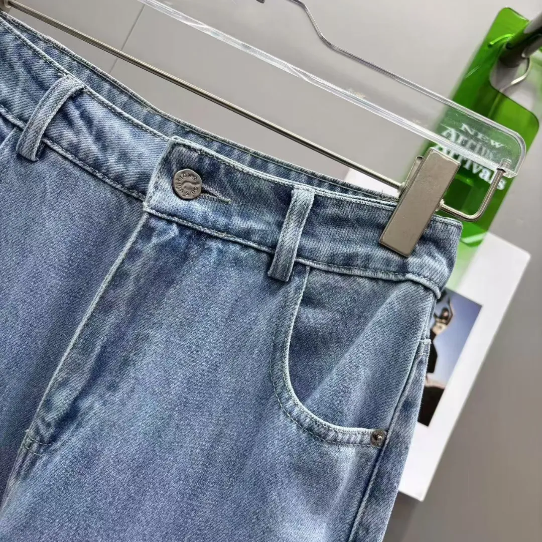 『S-L』好感度100％ 着心地良い 上品  日常 ダメージ加工 デニム ロング パンツ