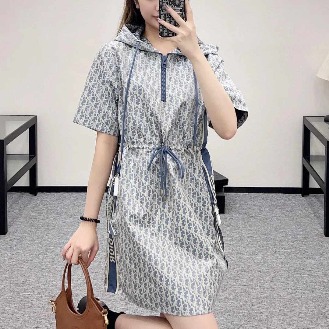 『S-L』おすすめ 大人の定番  トレンド ファッション  フード付き リボン付け スリム ワンピース