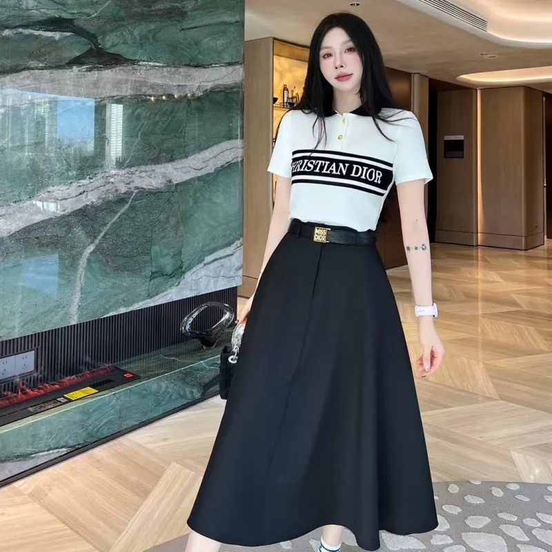 『S-L』美人度アップ 絶対欲しい 配色 優しい雰囲気 高級感 ベルト付き  セットアップ