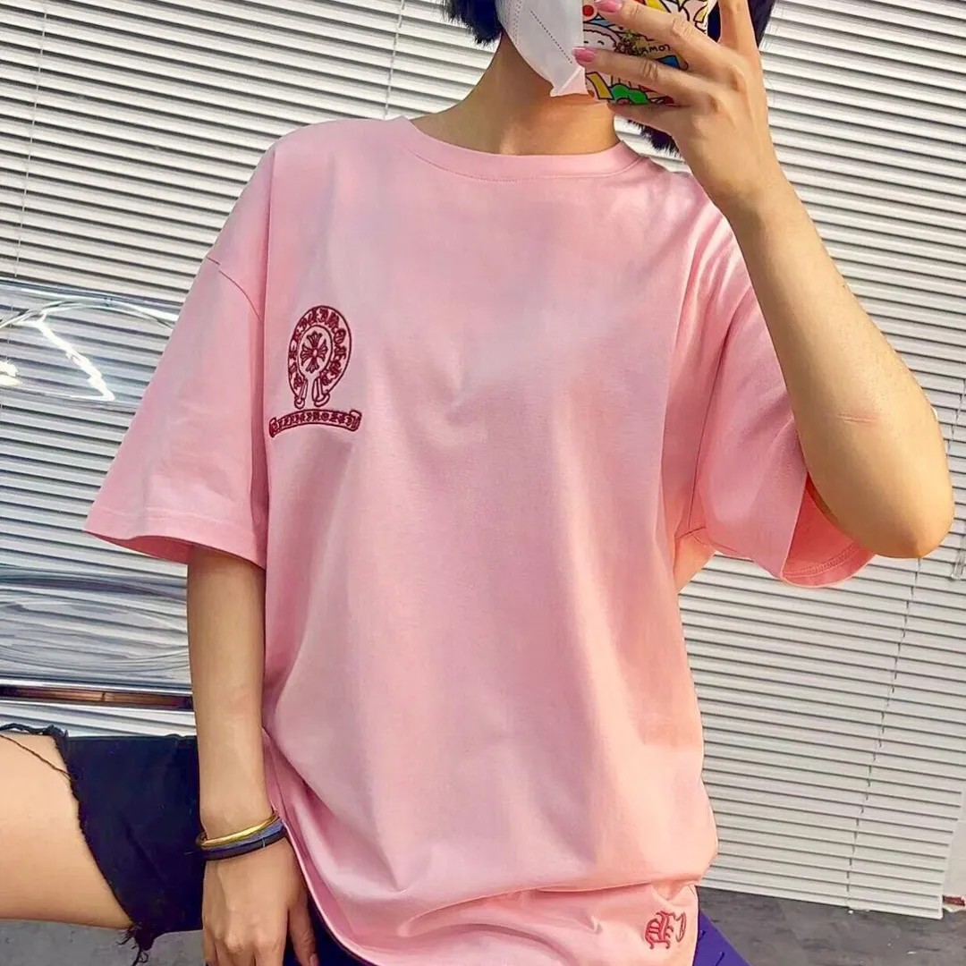 『S-M』着回し最強 話題沸騰中 カジュアル ゆったり 刺繍 メンズ レデイーズ Ｔシャツ