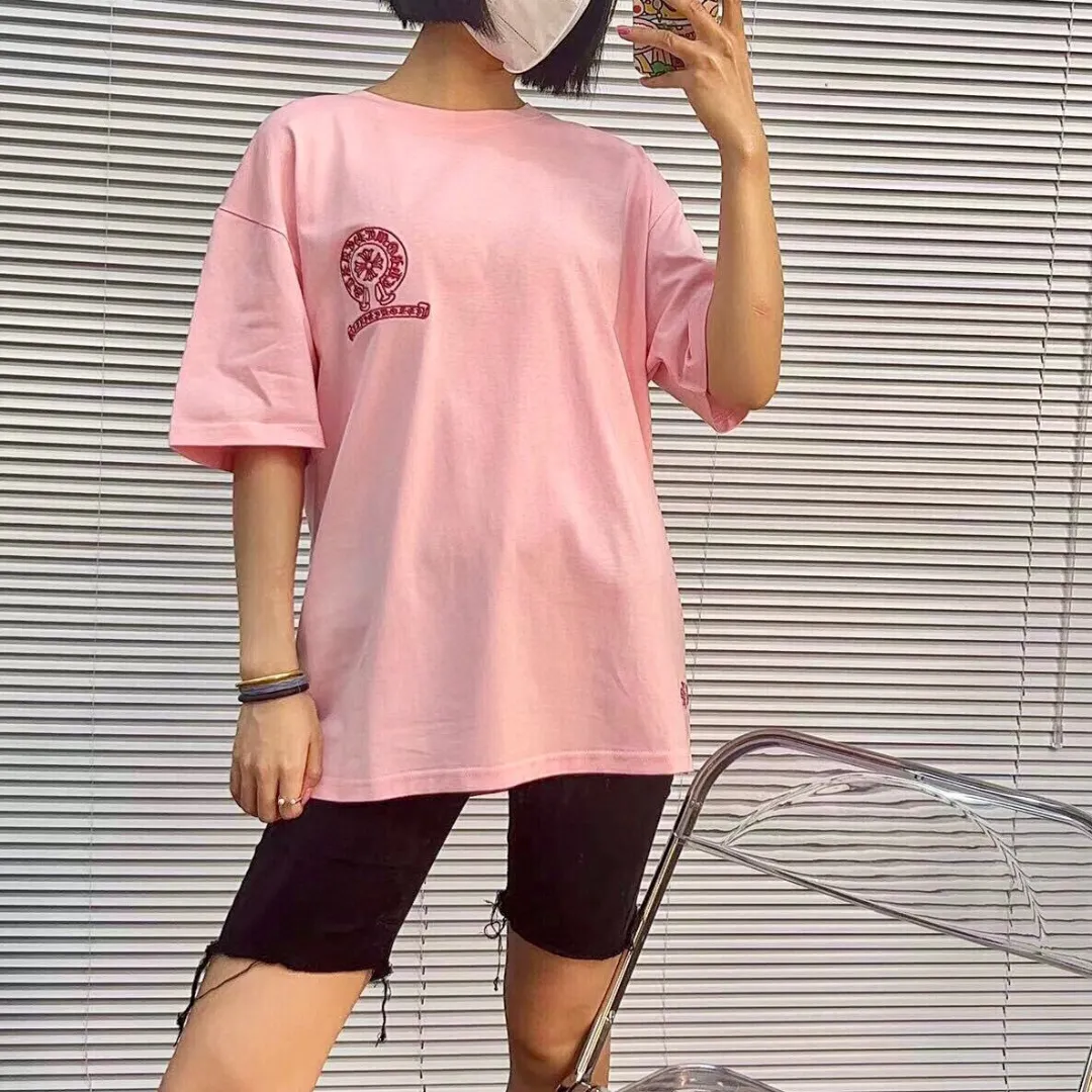 『S-M』着回し最強 話題沸騰中 カジュアル ゆったり 刺繍 メンズ レデイーズ Ｔシャツ