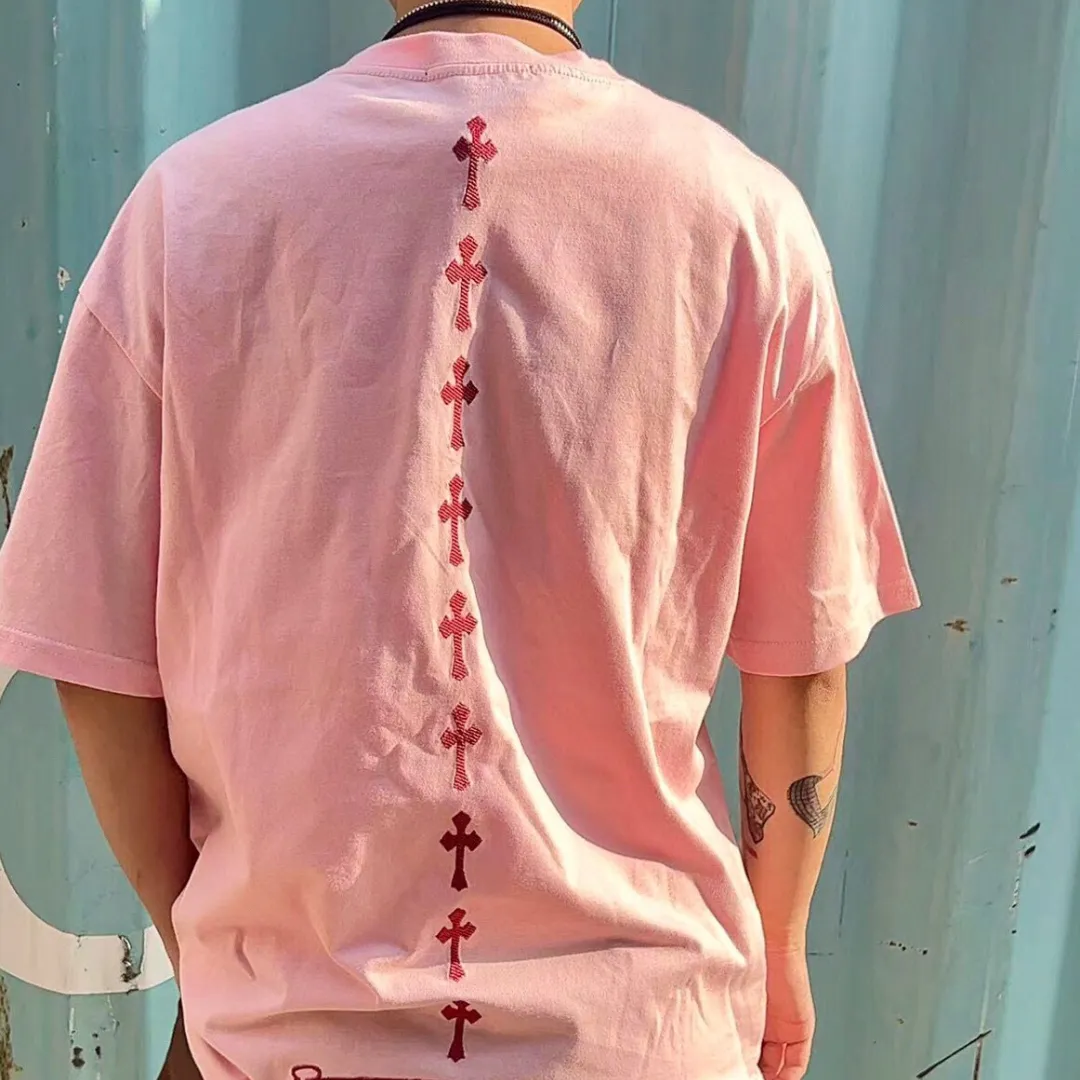 『S-M』着回し最強 話題沸騰中 カジュアル ゆったり 刺繍 メンズ レデイーズ Ｔシャツ