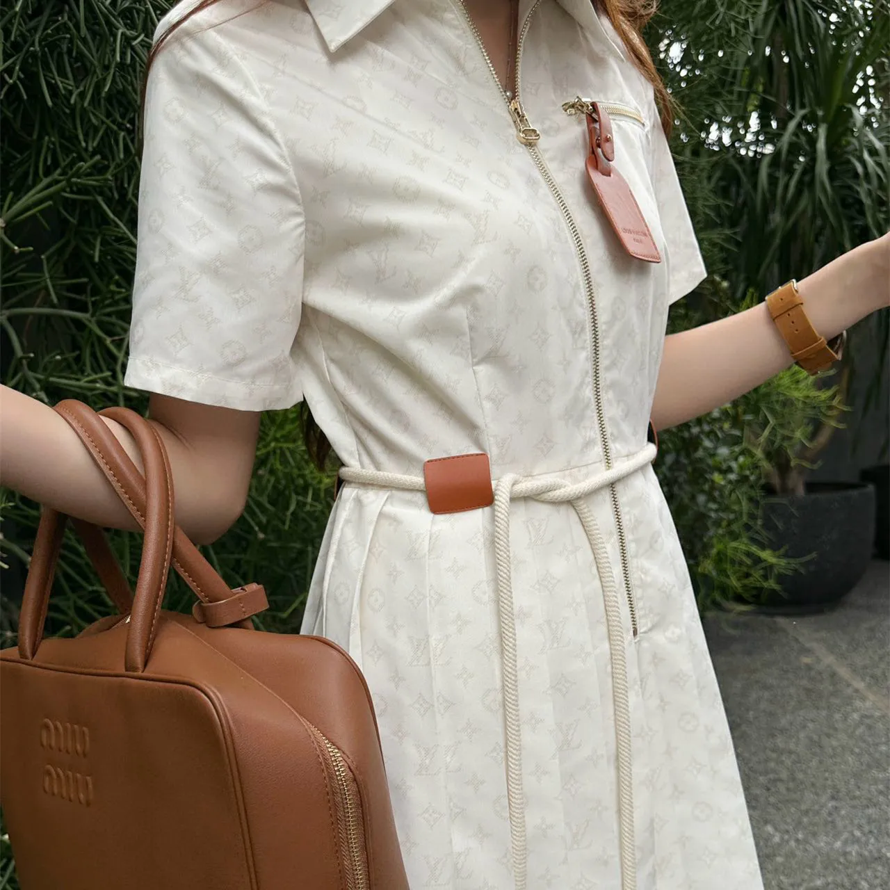 『S-L』大人気 目立つ 質感のいい シンプル ファッション リボン付け ワンピース