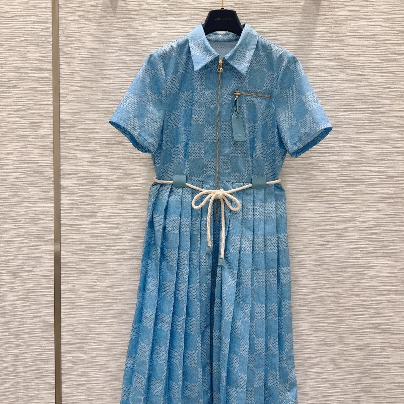 『S-L』大人気 目立つ 質感のいい シンプル ファッション リボン付け ワンピース