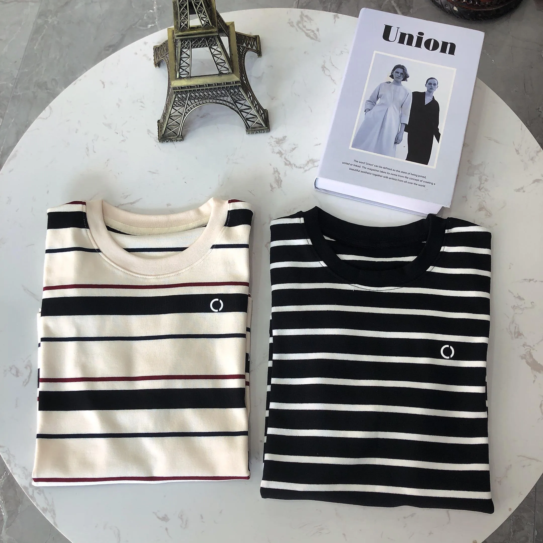『S-L』大人気 話題沸騰中 気質満点 快適 ラウンドネック ボーダー柄 Tシャツ