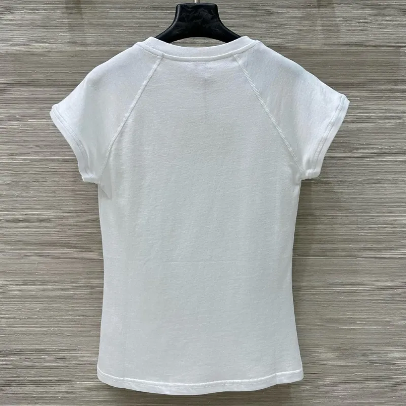 『S-L』好感度UP 美人度アップ ファッション 無地 ラウンドネック Tシャツ
