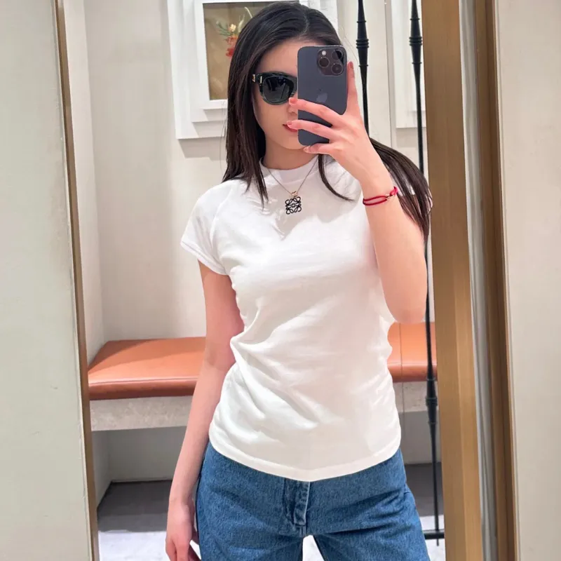 『S-L』好感度UP 美人度アップ ファッション 無地 ラウンドネック Tシャツ