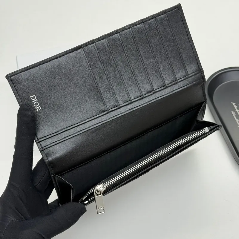 絶対流行 ファッション 高品質 精巧なハンドメイド ブラック 財布