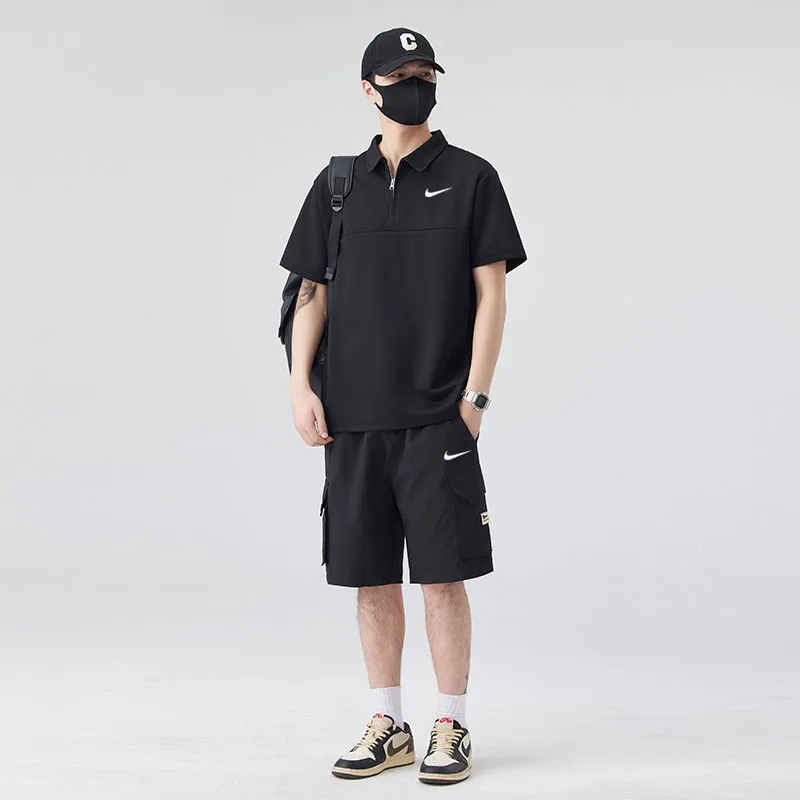 『M-4XL』超人気商品 高級感 カジュアル スポーツ 折り襟 セットアップ