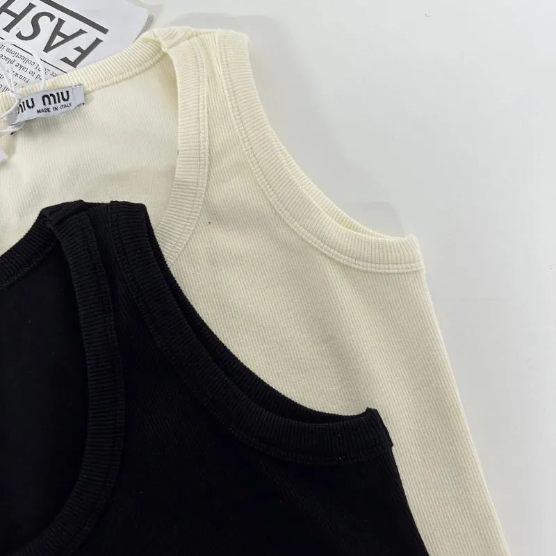 『S-L』好感度UP 元気いっぱい カジュアル Uネック ノースリーブ Ｔシャツ