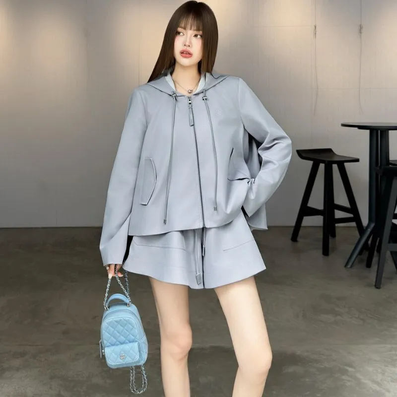 『 S-L 』話題沸騰中 質感のいい トレンド スウィート 刺繍 フード付き セットアップ