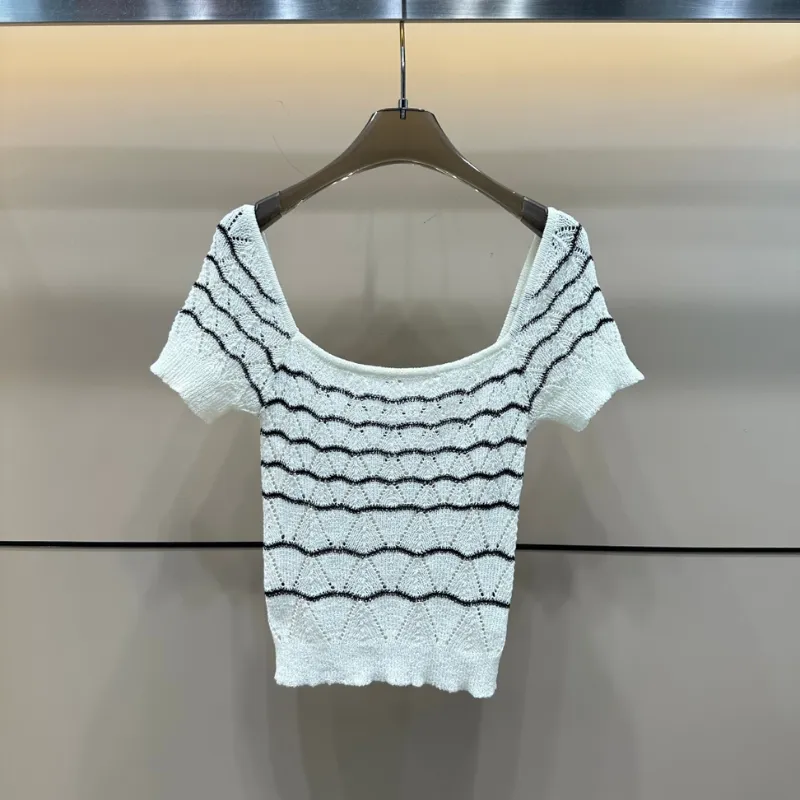 『 フリーサイズ 』大人気 超人気商品 合わせやすい 快適 ファッション ボーダー柄 ショールカラー Tシャツ
